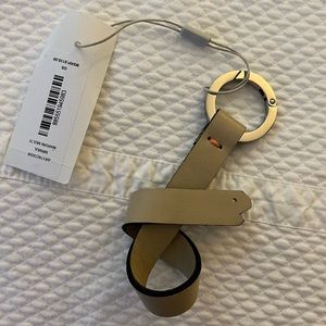 NWT Tibi Leather Keychain “Marvin Multi” Beige